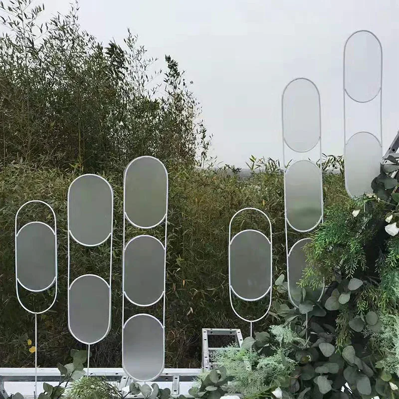 Wedding props Princess loop lead geometric Oval ornaments floor outlet ceiling decoration wedding pendant