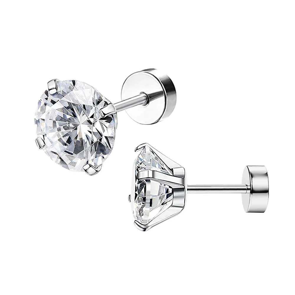 Best Selling In Fashional Stud Earrings Set, Hypoallergenic Cubic Zirconia 316L Earrings Stainless Steel Earrings