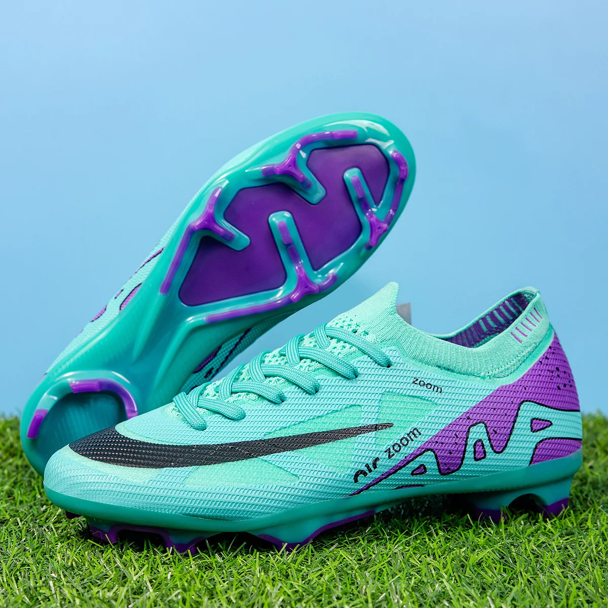 Новая Мужская и женская футбольная обувь для мужчин студентов сломанные ногти нескользящая тренировок в помещении