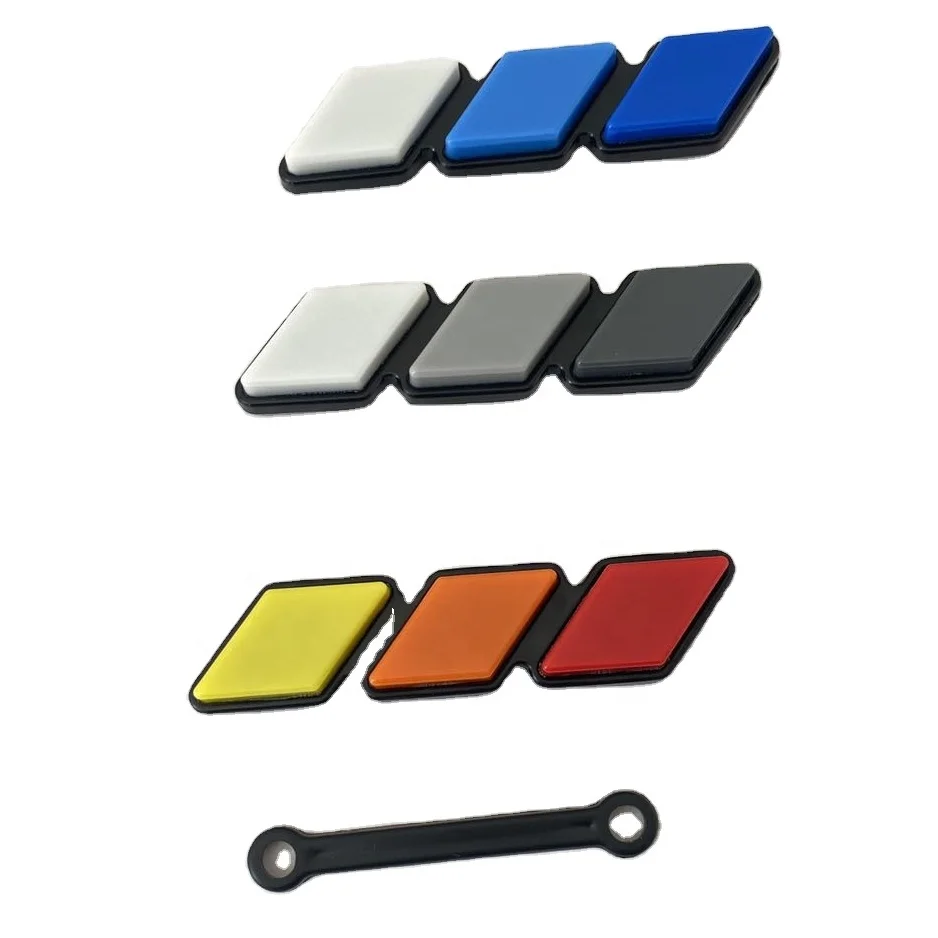 car emblem car decoration auto parts acrylic tri-color grill badge fit for toyota tacoma
