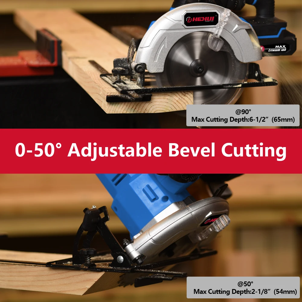 Hehui 20V Cordless Bettry Circular Saw Factory Directly Supply Hand Tool Circular Saw Brushless With Mini Size