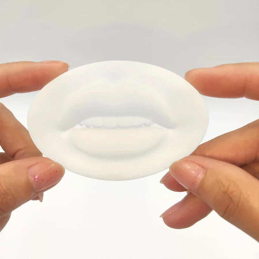Transparent Permanent Makeup Lips with Teeth Practice Skin 3D Latex Silicon Practice Skin