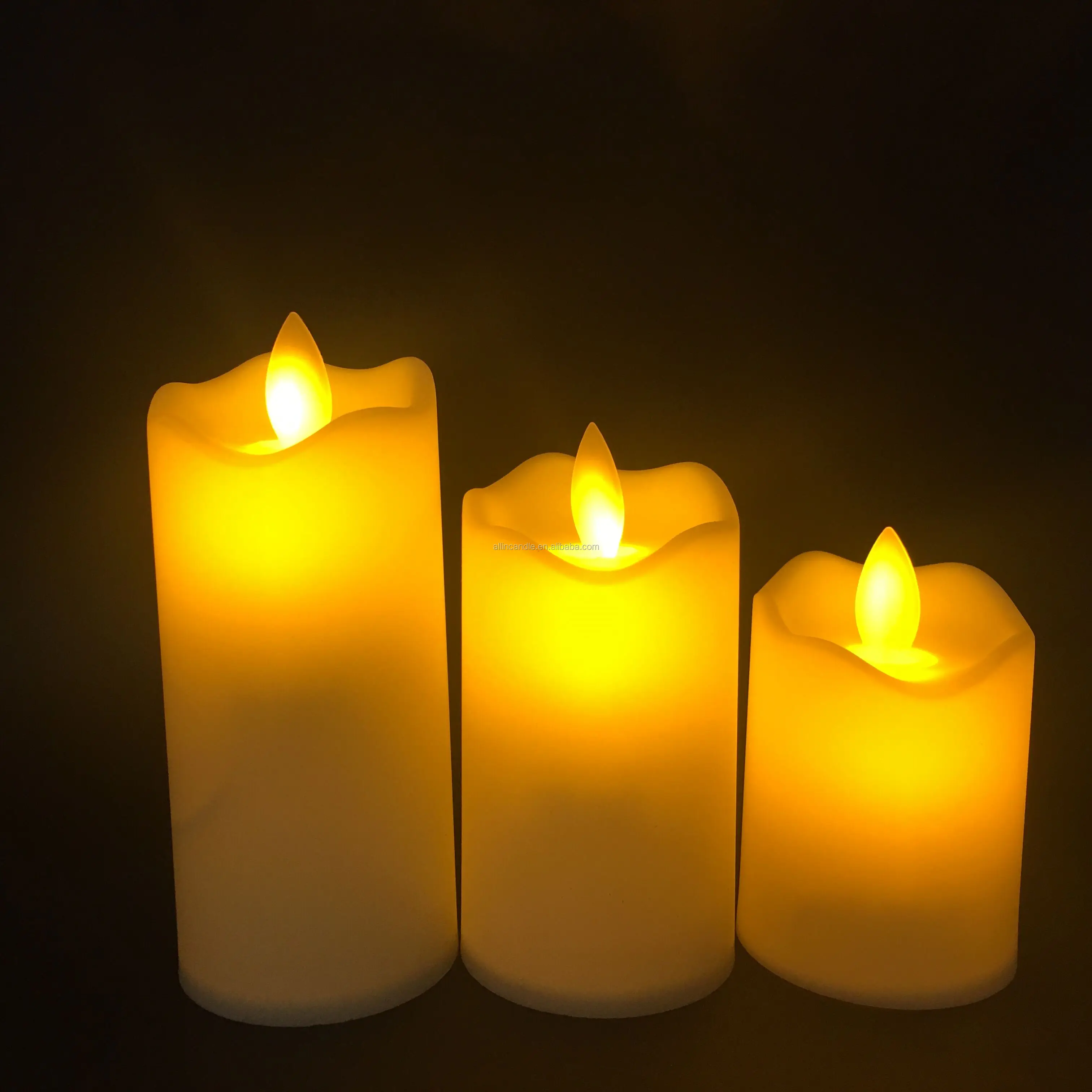 Dancing Flame Battery Operated Flickering Electric Flameless LED votive Pillar Candles