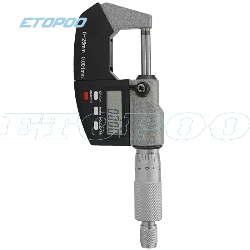 Бренд 0,001 мм электронный Вне микрометр 0-25 мм цифровой микрометр суппорт Gauge микрометр Твердосплавный Наконечник измерительный инструмент