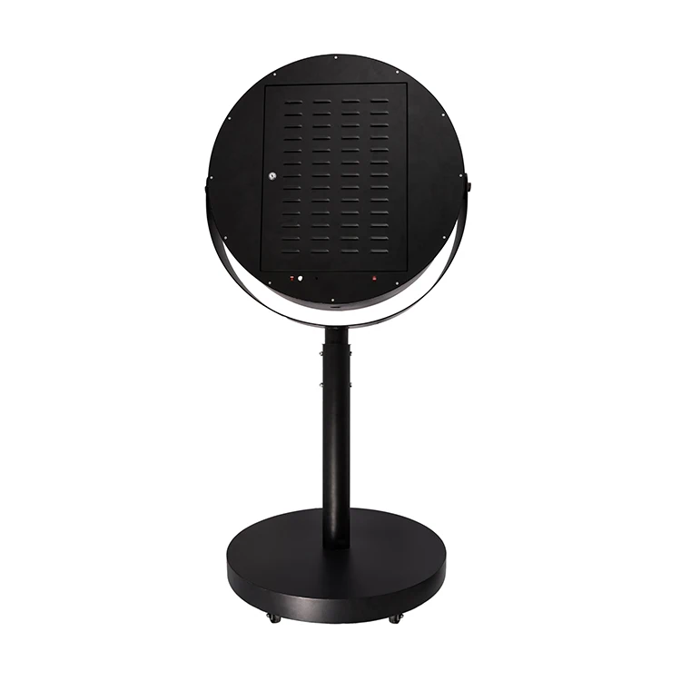 Beauty oval lighten mirror photobooth booth folding photo mirror booth for basic package