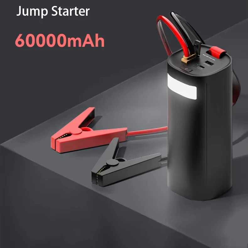 Wholesale Outdoors Cars USB-A 22.5W PD200W Fast Charging 12V 60000Mah LED portable lithium lifepo4 battery jump starter