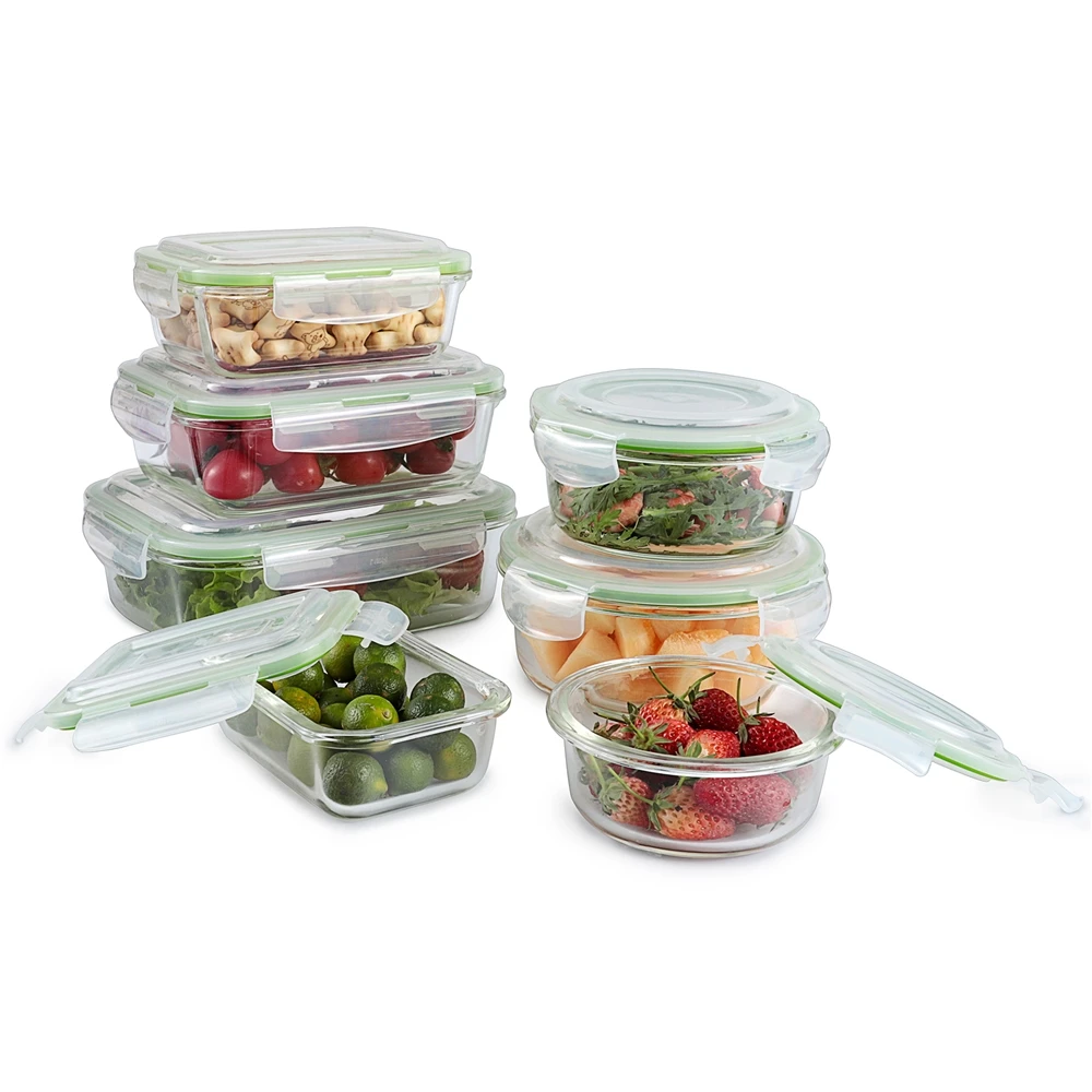 Хит продаж, стеклянные контейнеры для еды без бисфенола А, коробка для ланча