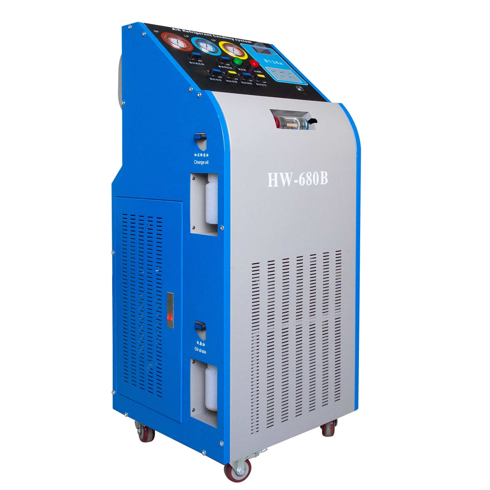 HW-680B car refrigerant gas recovery machine with cleaning function / r134a freon refrigerant recycle machine