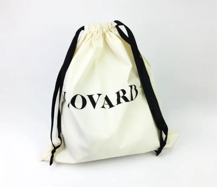 Пользовательские Темно-синие хлопковые фланелевые пылесборники для ручных сумок с принтом логотипа