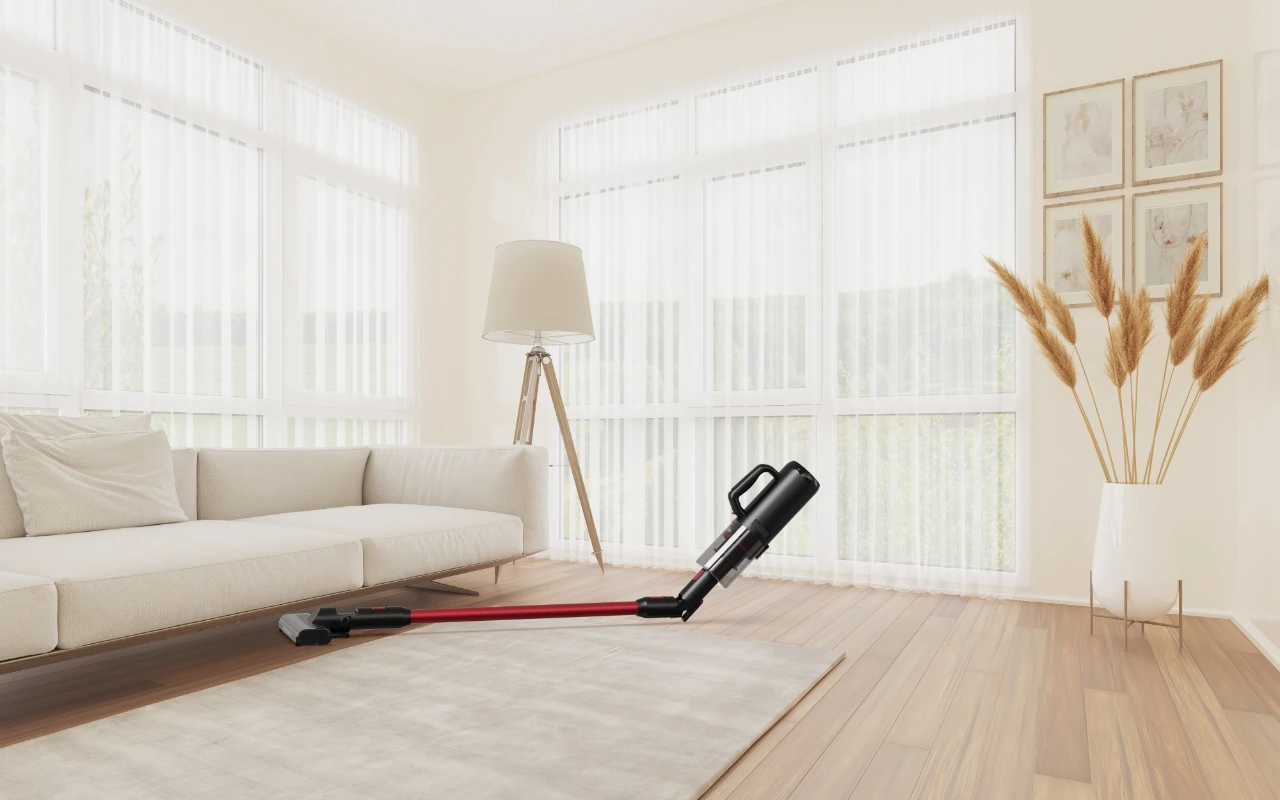 High Efficiency Stick Vacuum With 35min Long Runtime Detachable Battery 6 In 1 Lightweight Quiet Vacuum Cleaner
