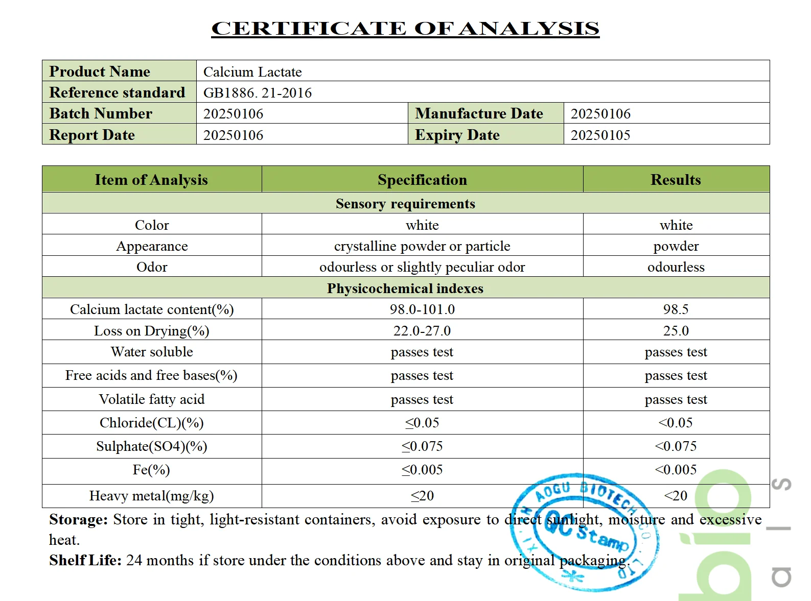 Factory Price Food Grade Calcium Lactate CAS 814-80-2 Pure 99% Calcium Lactate Powder