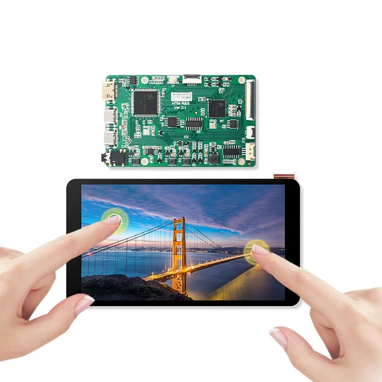 IPS 5.5 Inch 1920*1080 TFT LCD Capacitive Touchscreen Display i2c Touch Driver Board Kit Type-C High Compatibility