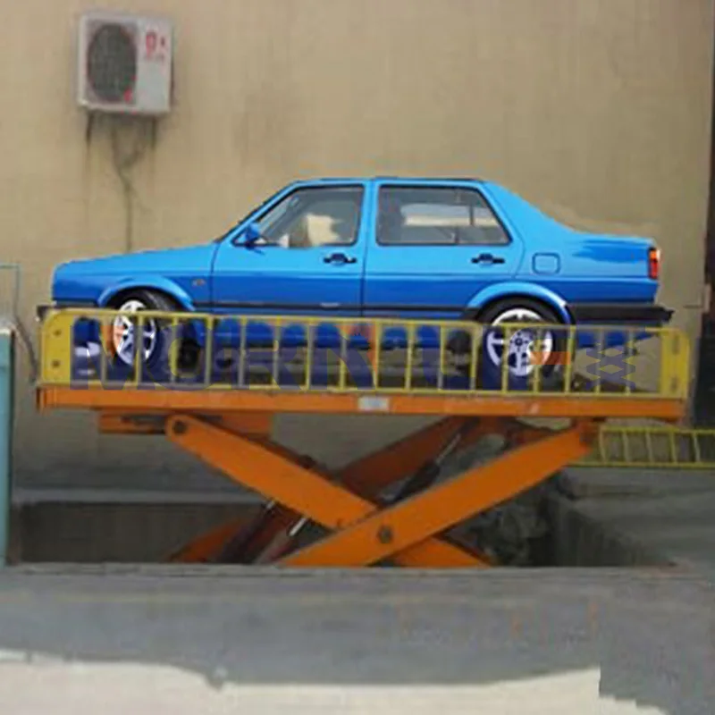 MORN customized underground garage car scissor lift vehicle single deck basement stationary car parking lift for sale