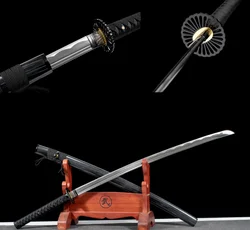 Handmade Heat Tempered Forged Authentic Real Japanese Samurai metal high Carbon Steel Katana sword for Full Tang