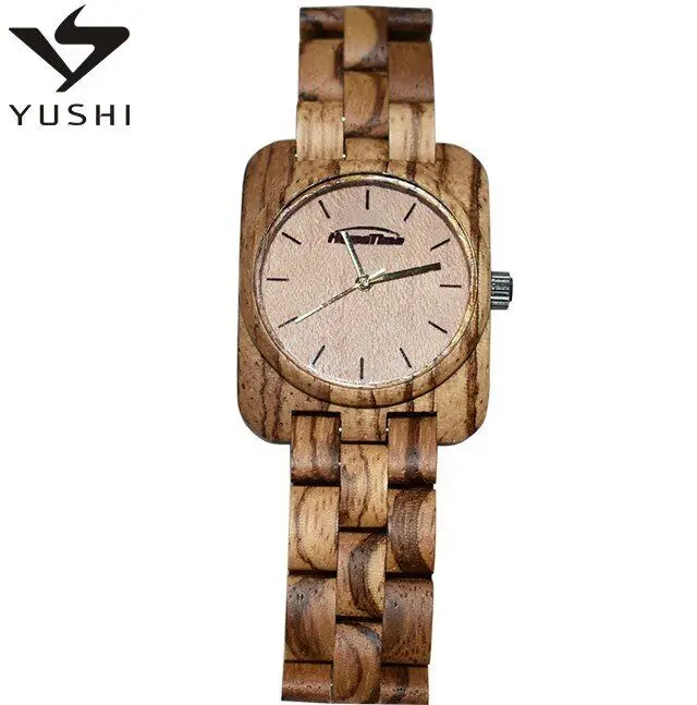 2021 Zebra Burl деревянные часы с пользовательской гравировкой от производства