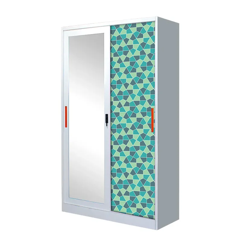 Steel steel  wardrobe almirah metal almirah with locker and mirror