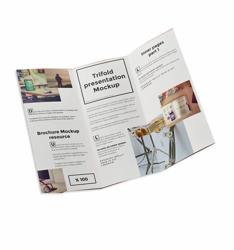  Good Quality OEM New design A4 brochure color printing catalog folded leaflet A5