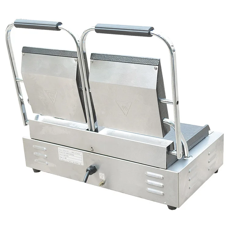 Nonstick Flat Contact Grill Press Double / Grill Panini Commercial