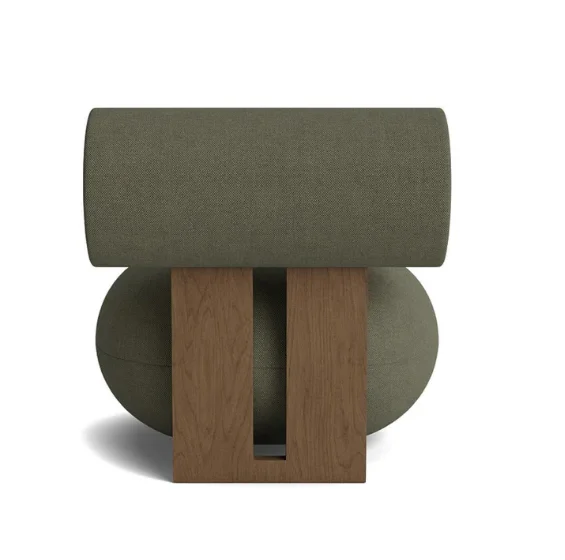 Nordic solid wood stool Modern design bottom leg stool living room room solid wood furniture chair