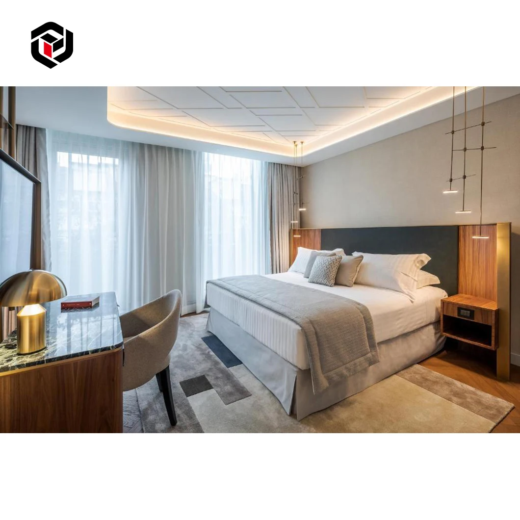 Modern Hotel Bedroom Bed Room Furniture Set Wooden King Size Bed Double Bed Made Prsolid Woodry 5 Star E1 Grade Materials TT/LC