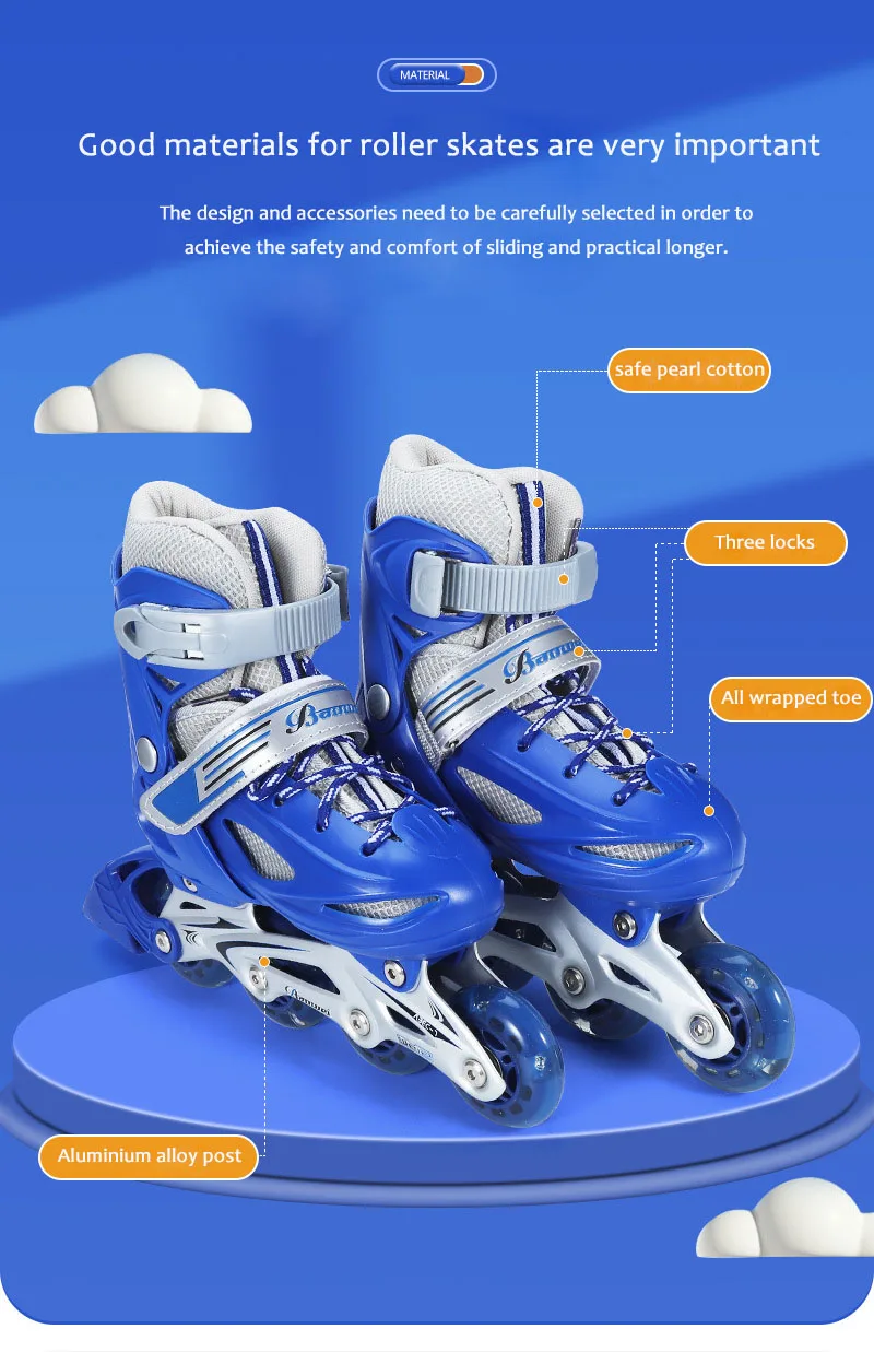 EACH Ready to Ship Soy Luna Roller Skates 4 Wheels Inline Roller Skates Rental Roller Skates to Buy for Children beginner