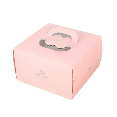 factory wholesale hot sale logo custom cheap cake donut paper packaging box with clear window