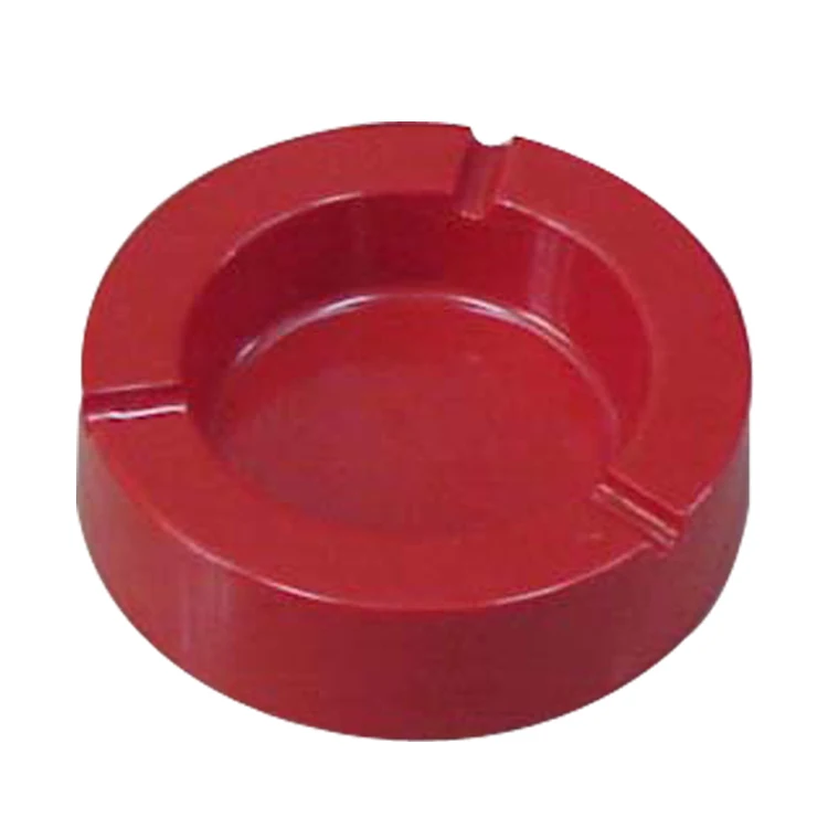 Plastic houseware factories new design hot sale 3 holes cigar melamine black plastic ashtray
