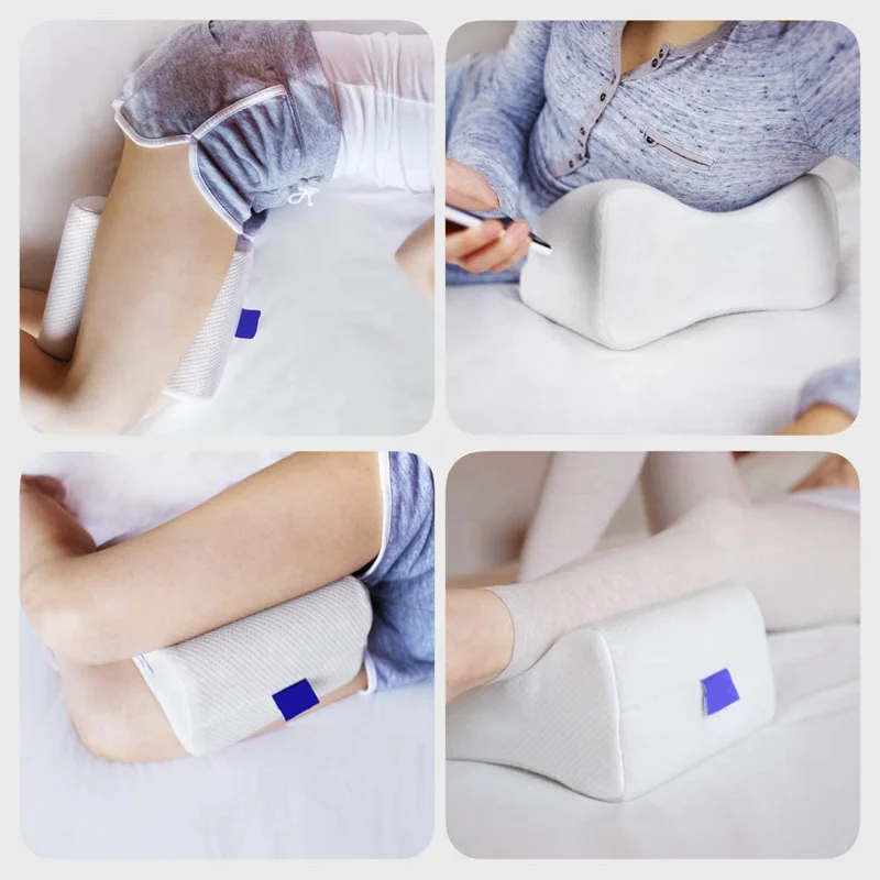 Orthopedic Knee Pillow for Side Sleepers Hypoallergenic Cover Firm Leg Support Pillow Between The Legs for Sleeping
