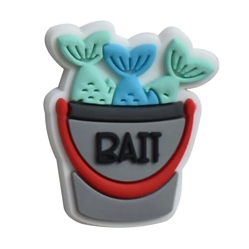 wholesale PVC accessories charms decorations popular Fishing tools shoe lace charms accessories design charms your own logo