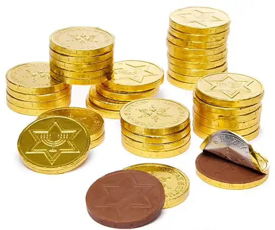  Золотые шоколадные монеты 10 г
