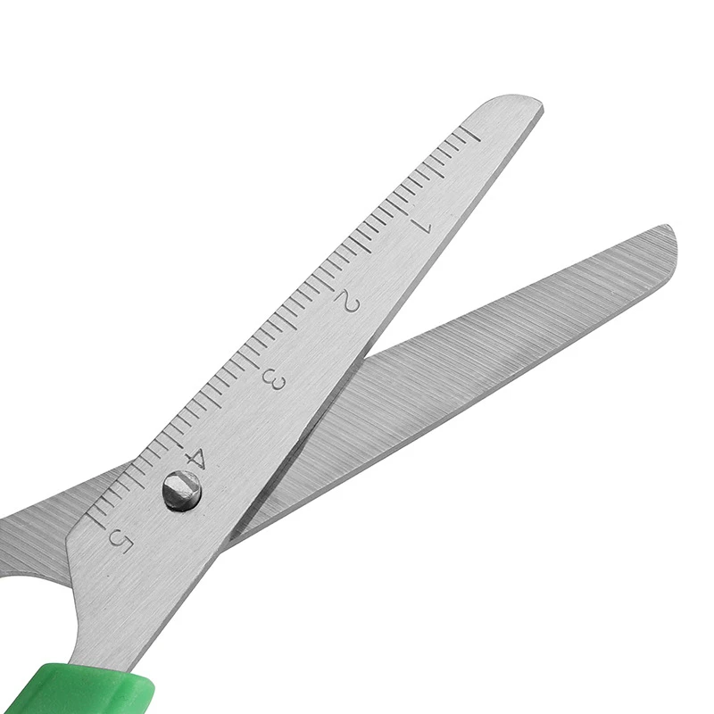 5 дюймов детские безопасные ножницы школьные Круглый наконечник для резки бумаги со шкалой