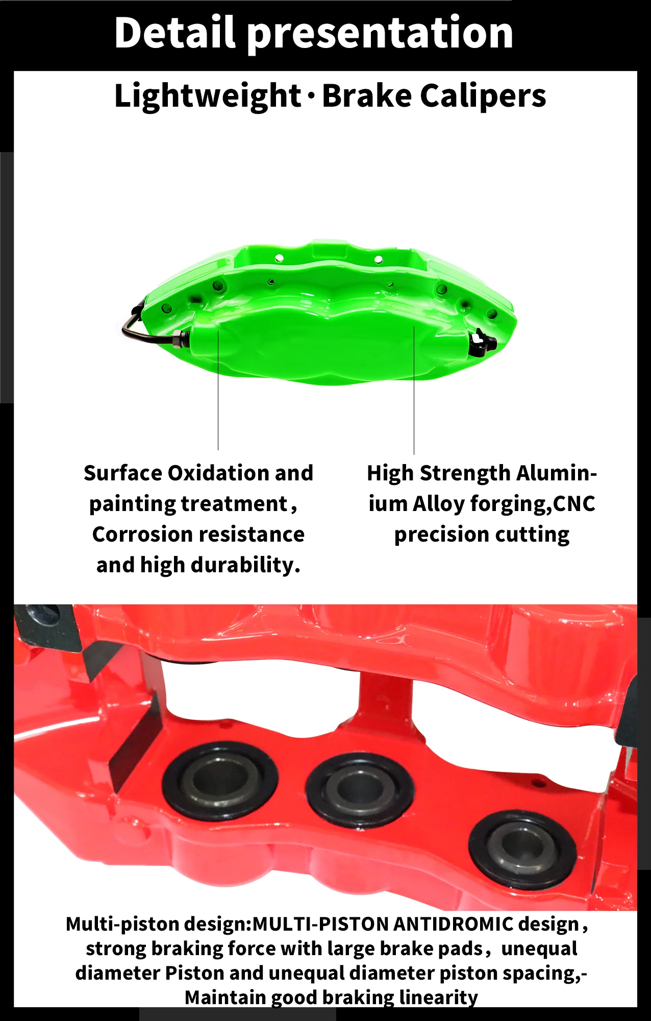 New product launch car brake modified caliper outer diameter high-performance brake caliper