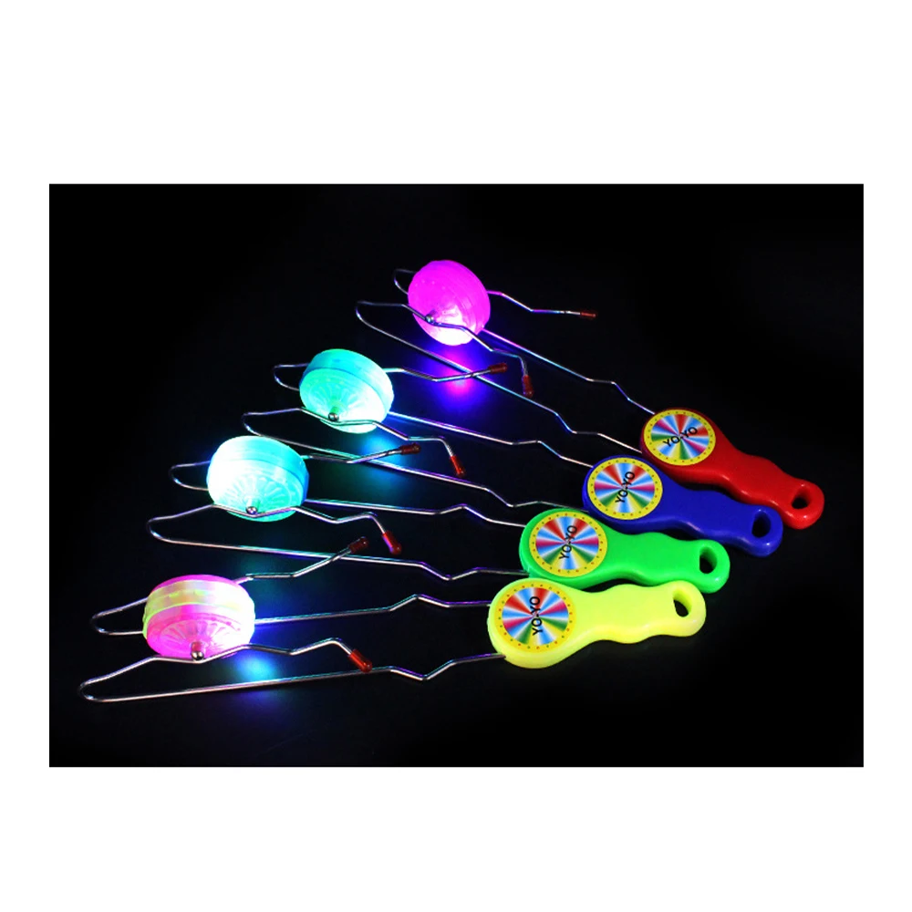 Colorful Led Flashing Rail Rolling Flywheel Yoyo Ball Toy For Kids Gifts Cute Led Light Rail Rolling Yoyo Ball Toys