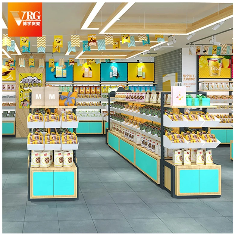 YSshelves gondola hot sell retail display stand racks wood supermarket shelves for store