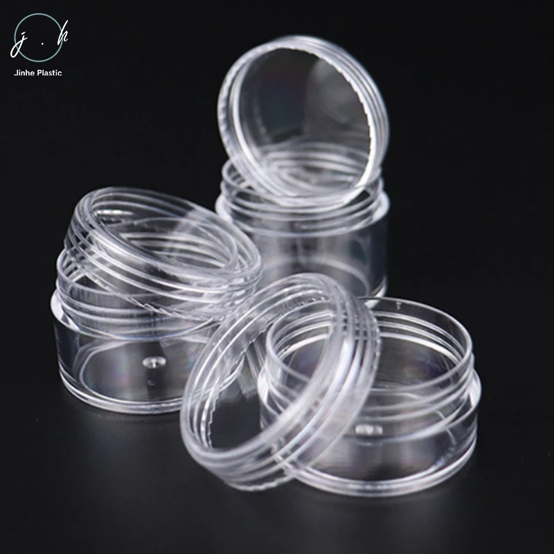 BPA Free Small Plastic Sample Round Jars with 4 Mini Spoons for Toners