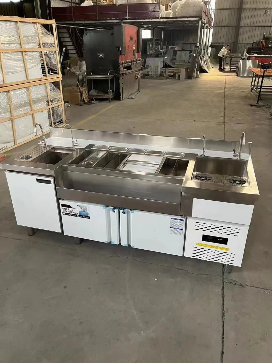 Stainless steel Commercial Cocktail bar Station For Bartenders Cocktail Workstation