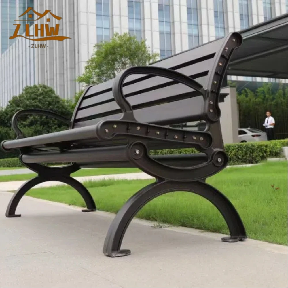 Factory wholesale custom assembled plastic wood/solid wood/aluminum/iron outdoor garden bench bench