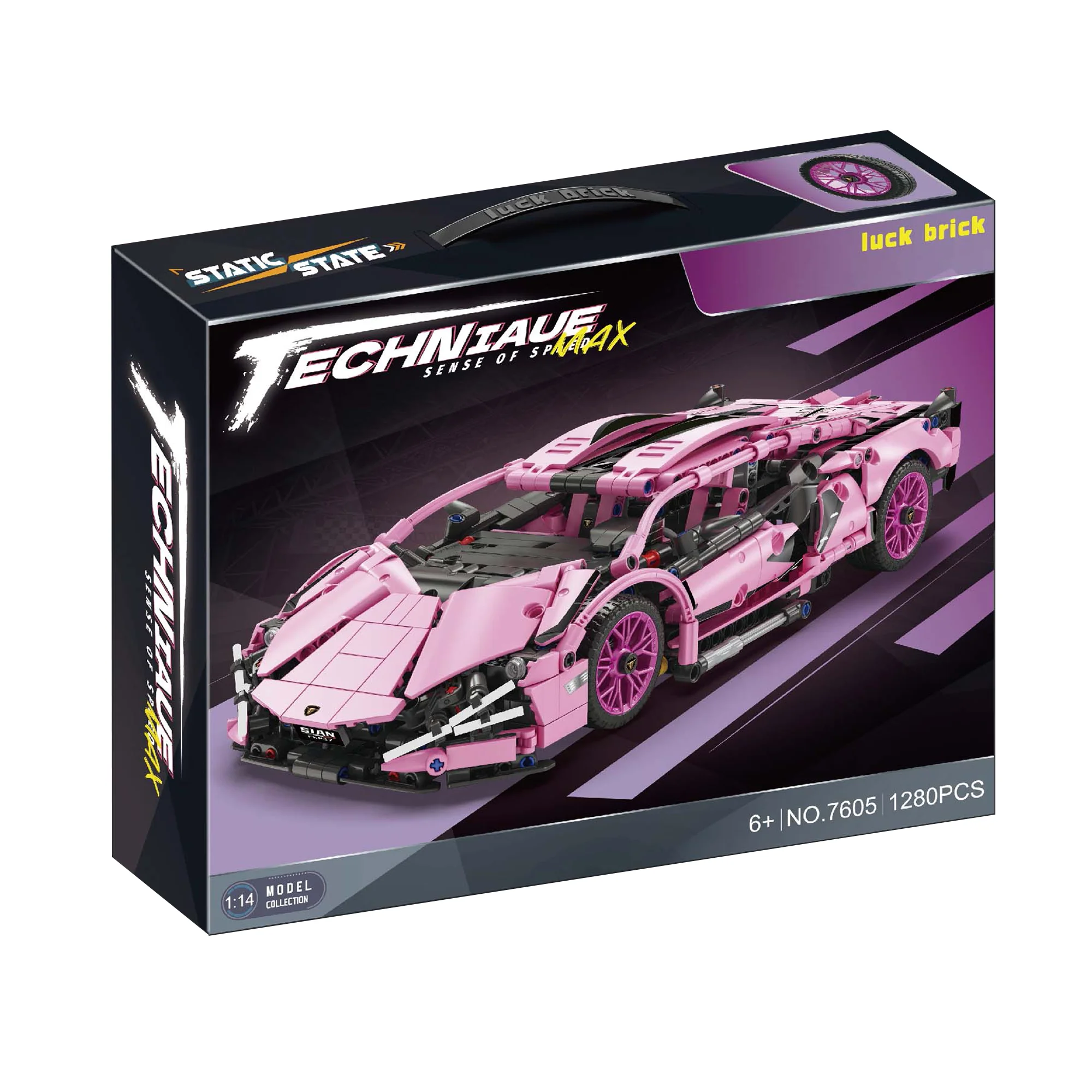 Супер гоночный 1280PCS1/14 спортивный автомобиль строительный блок технологии RC DIY сборка детская игрушка