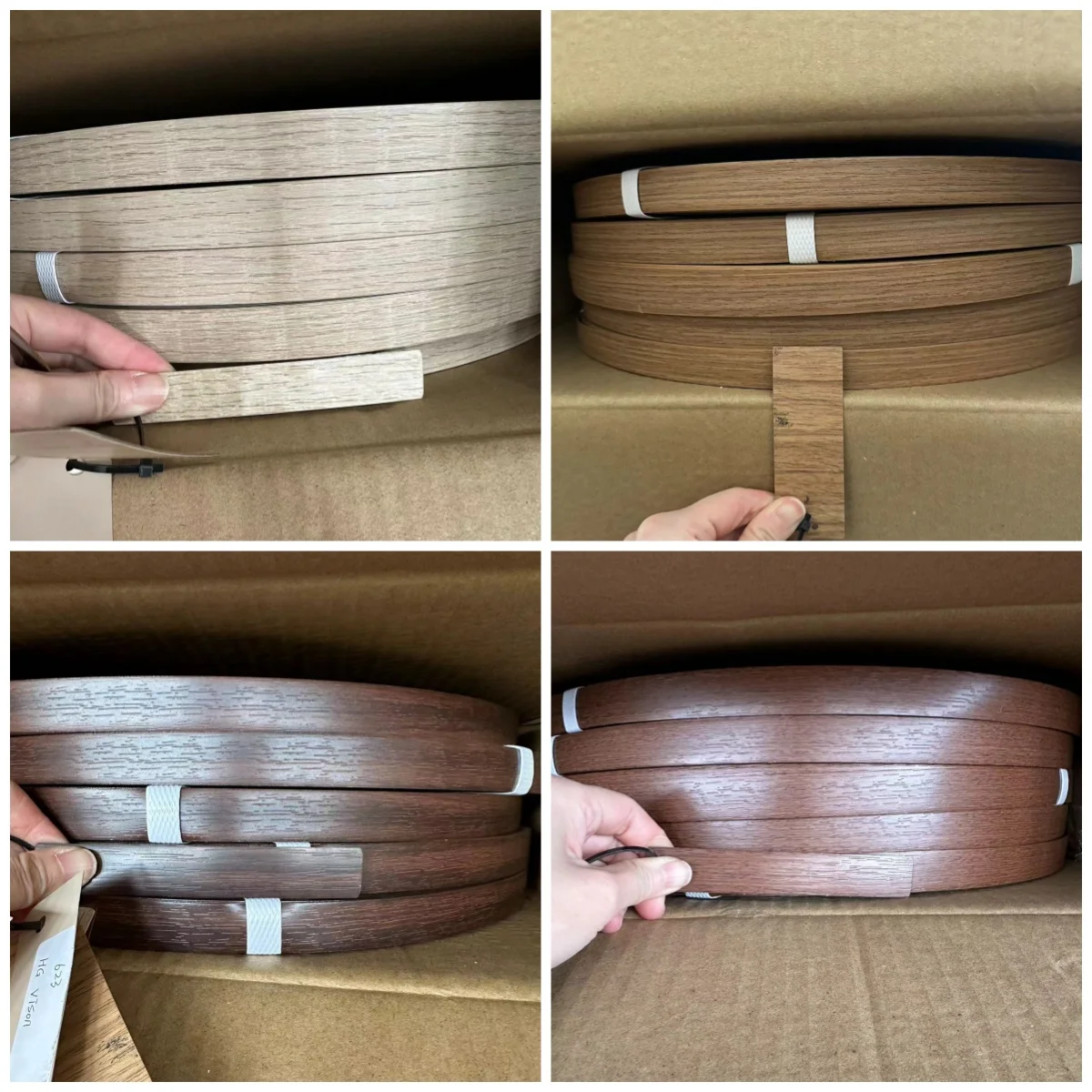 Furniture accessories ABS PVC acrylic wood grain pvc Edge Banding flexible plastic strips