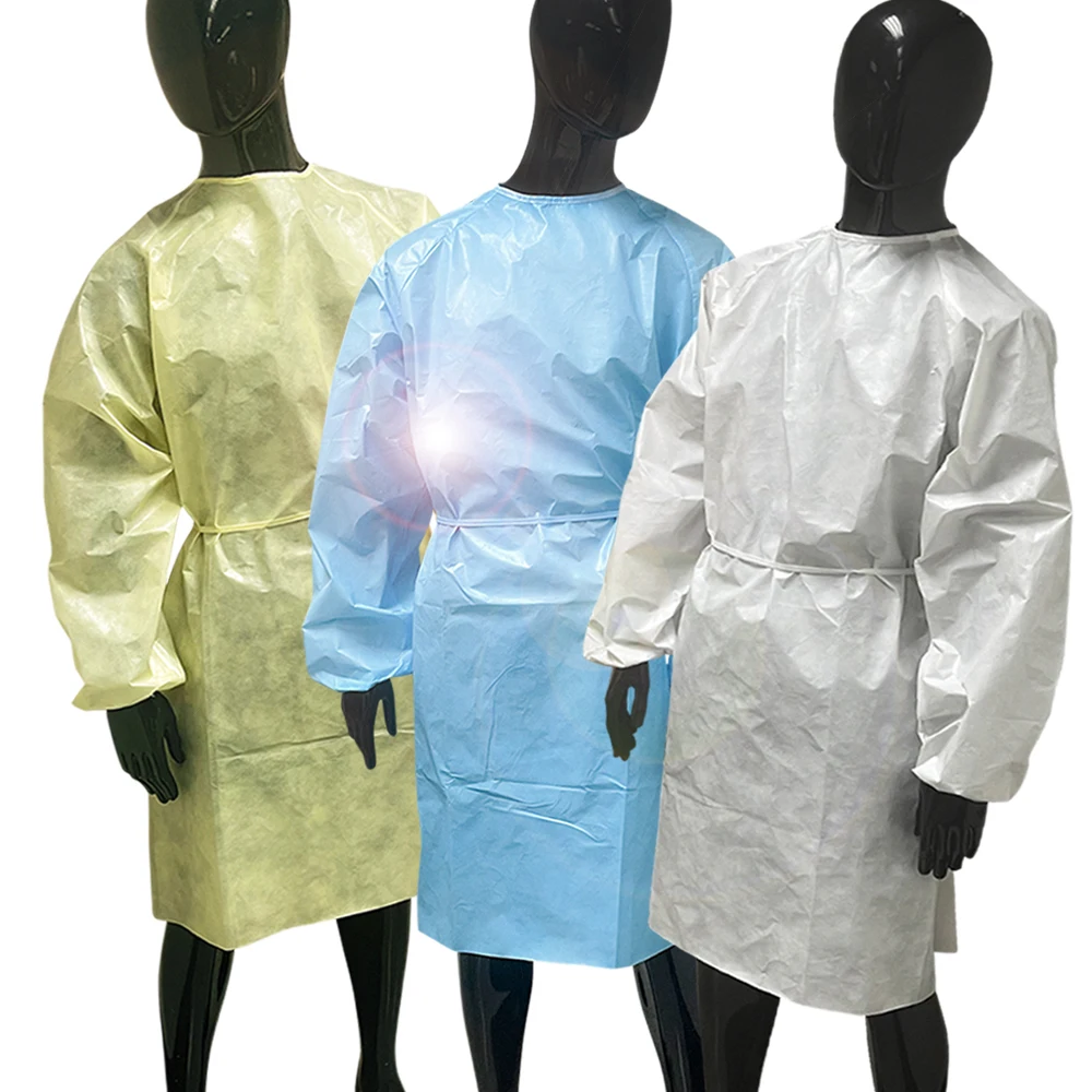 China Supplier Good Price Non Woven Clothing Disposable Blue Level 2 Aami Gown For Adult