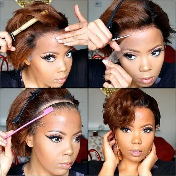 Humain Perruques-naturel Glueless Bob Wigs Lace Front Pixie Cut Hd Lace Wig Straight Lace Frontal Virgin Human Hair Wigs