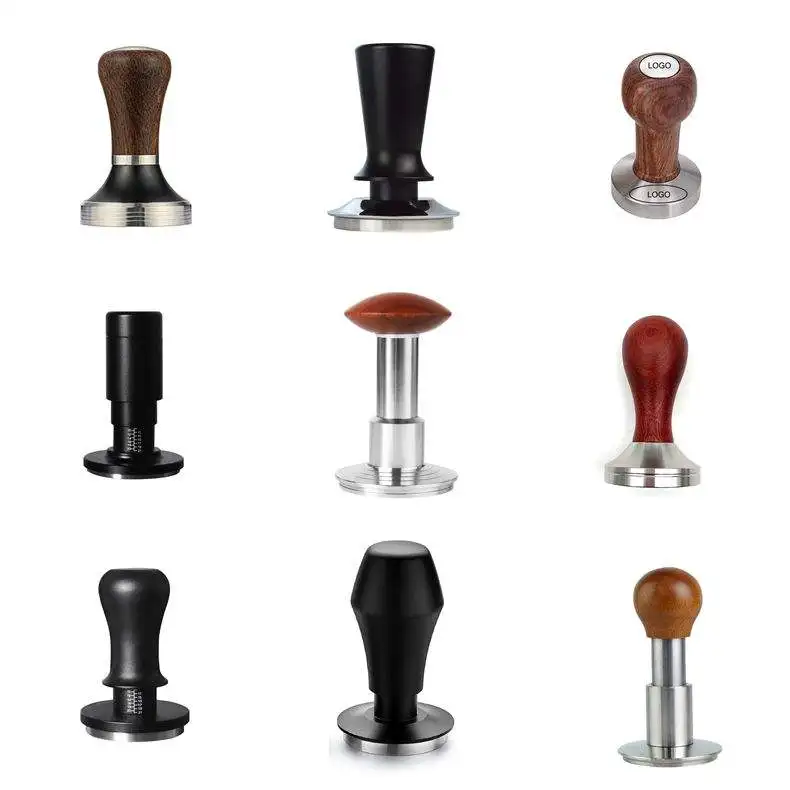 Barista Tools Constant pressure Automatic Adjustable Height Tamper 51mm 53mm 58mm Espresso Force Coffee Tamper with Clear Scale