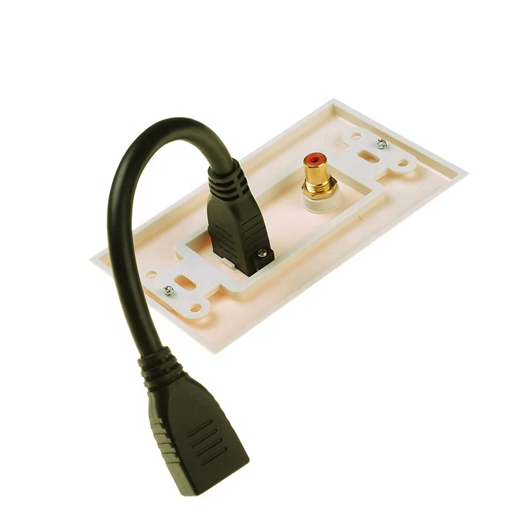 USA Design HDMI+RCA mounted Faceplate Multiple Wall plate