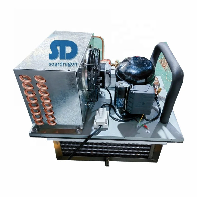 Soardragon Ice Freezer use Fan cooling monoblock refrigeration unit for ice merchandiser Slide in ice freezer condenser unit
