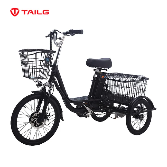 lithium battery electric pedicab pedal rickshaw with cargo basket