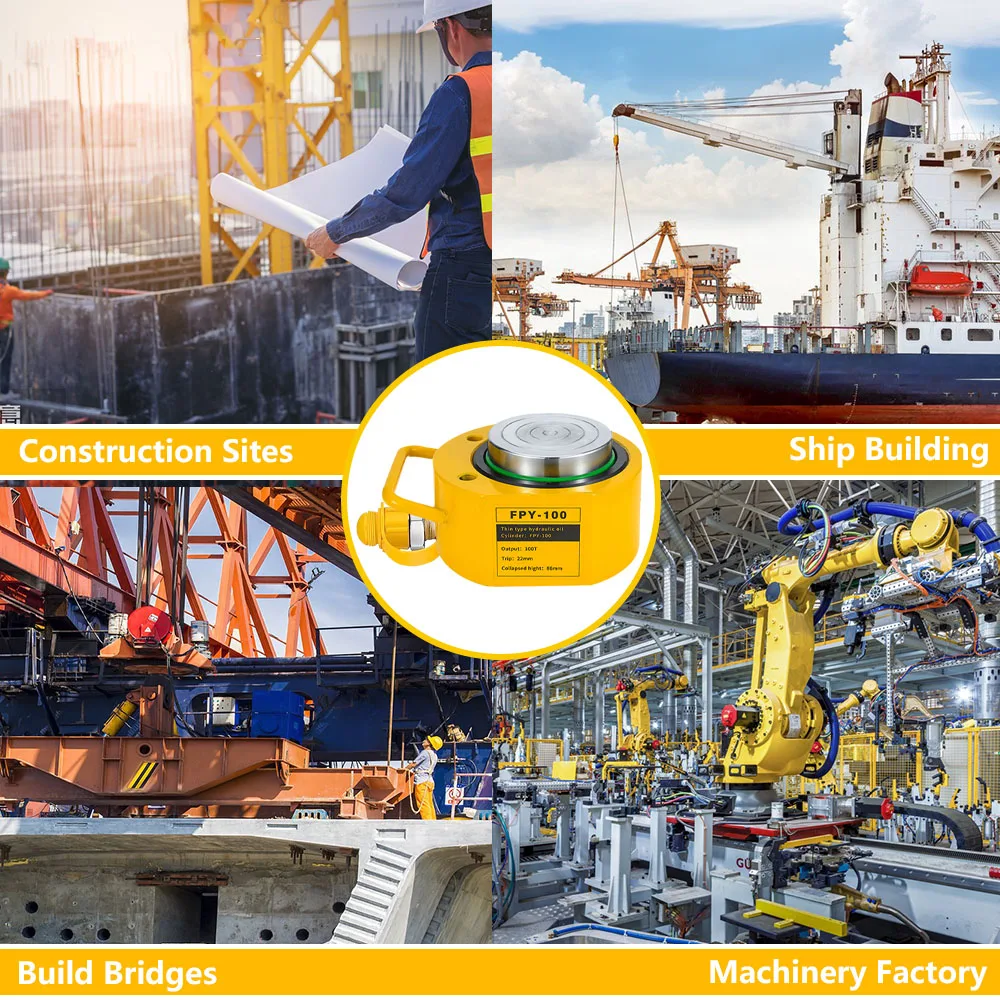 Hot-selling ultra-thin hydraulic jack FPY-100 single-acting hydraulic jack is suitable for lifting