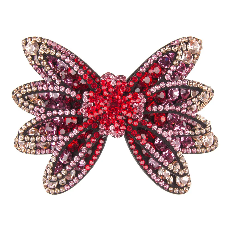 HX-147 Rhinestone Flower Hair Clip Non-Slip Hairpin Women Duckbill Clip Barrette