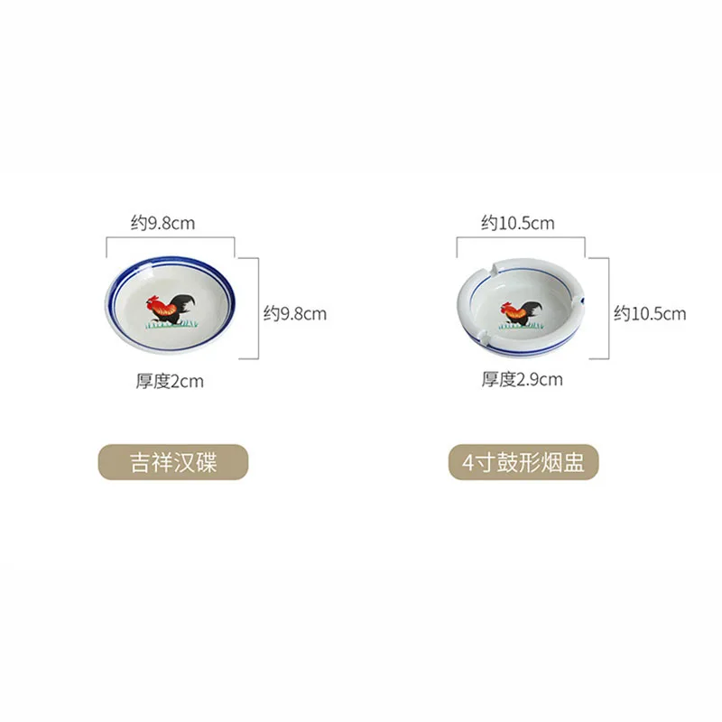 Vintage Chicken rooster design Dinner Set china Ceramic Melamine Crockery Dinnerware Sets