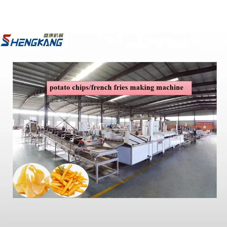 Easy Operation fully automatic potato chips production machine potato chips frying machine french fri cutting machine