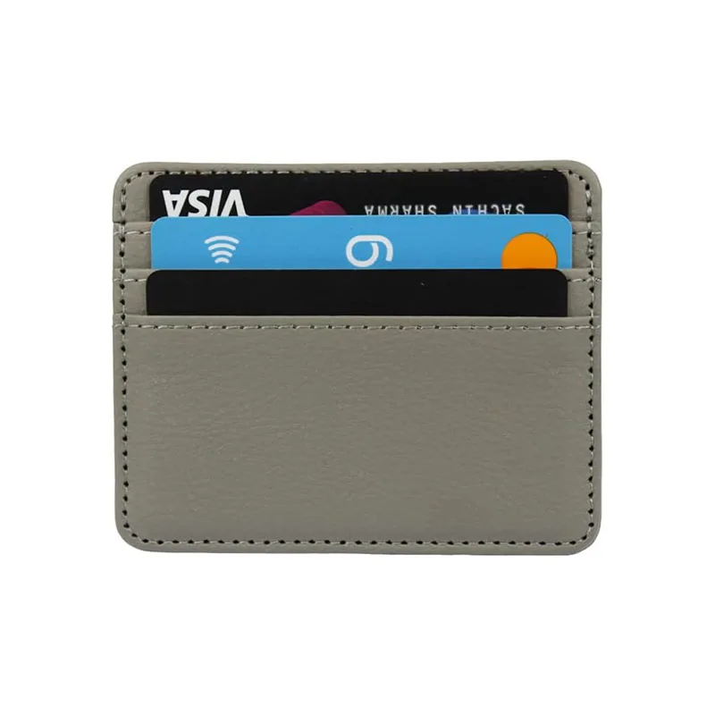 2024 Simple Luxury Fashion Custom Credit Card Wallet Waterproof Card Holder PU PVC Leather Card Wallet